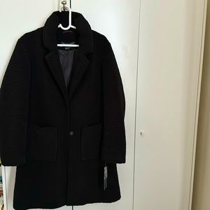 Women French connection black long coat